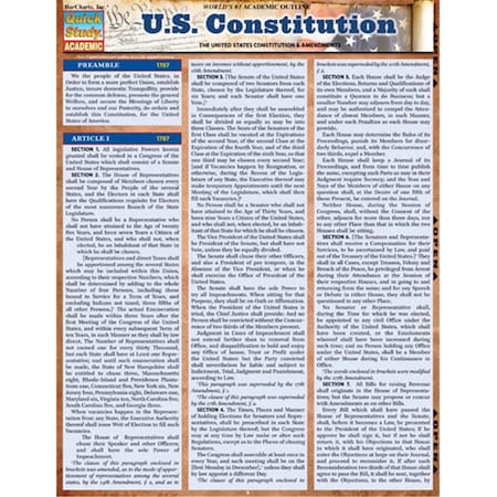 Barcharts U.S. Constitution Quickstudy Easel 9781423215653